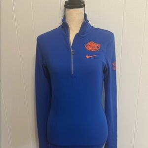 Nike Blue Fitted Long Sleeve Hoodie